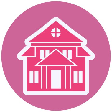 Bina. Web simgesi basit illüstrasyon