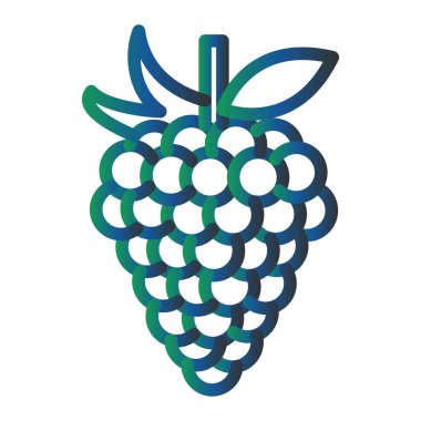grapes, web icon simple illustration