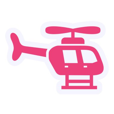 Helikopter simgesi vektör illüstrasyonu