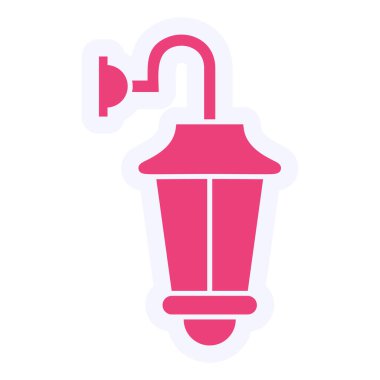 Wall Lamp web icon vector illustration