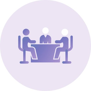 business people vector icon modern simple design. Meeting 