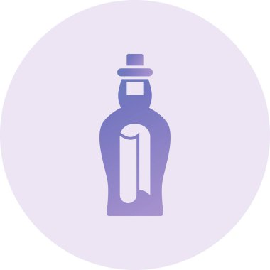  Leter bottle web icon vector illustration