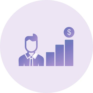 business graph icon vector illustration. Broker 