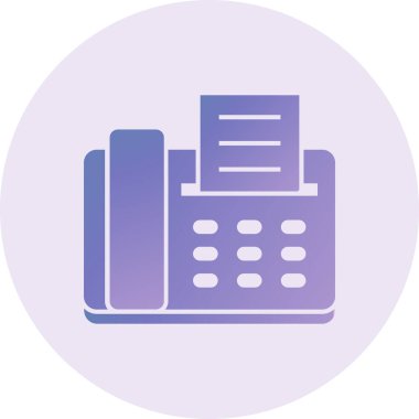 faks. Web simgesi basit illüstrasyon