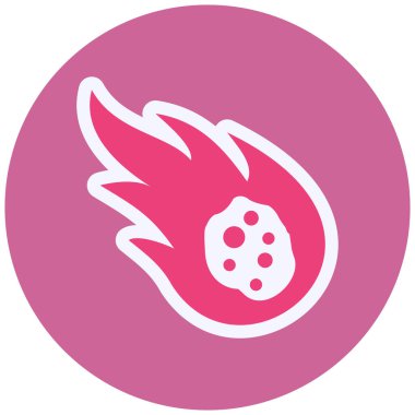 Göktaşı. Web simgesi basit illüstrasyon