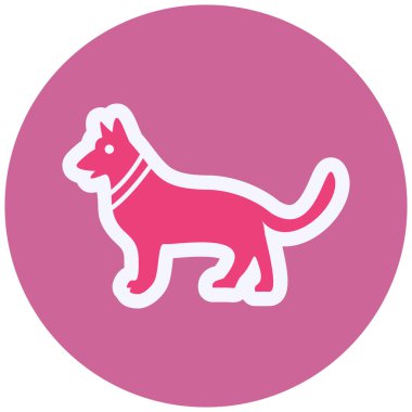 Köpek. Web simgesi basit illüstrasyon