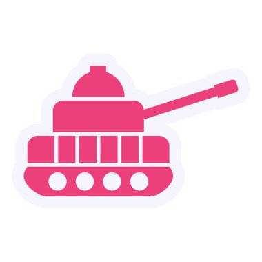 Tank ikonu vektör illüstrasyonu