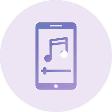 Müzik çalar simgesinin vektör illüstrasyonu