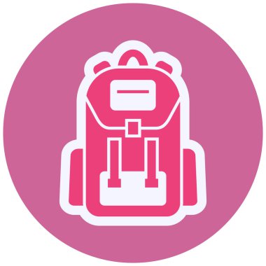 Sırt çantası. Web simgesi basit illüstrasyon