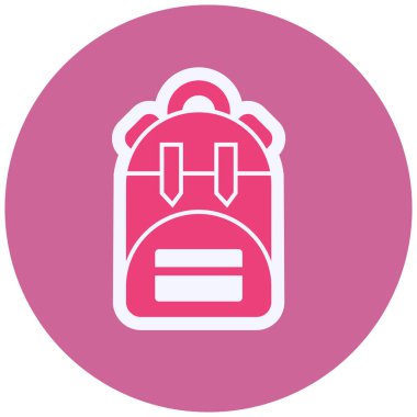 Sırt çantası. Web simgesi basit illüstrasyon