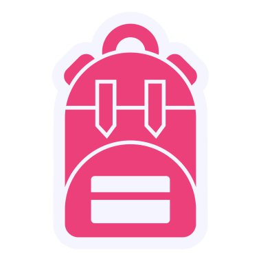 Sırt çantası. Web simgesi basit illüstrasyon