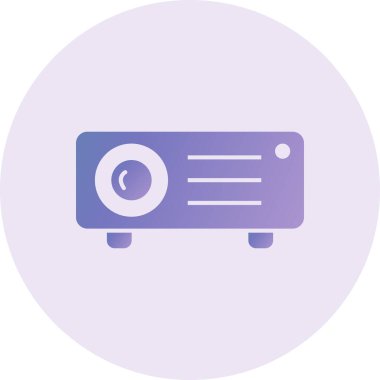 Projektör Vektör Şekil Simgesi Tasarımı