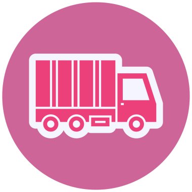 Karavan. Web simgesi basit illüstrasyon