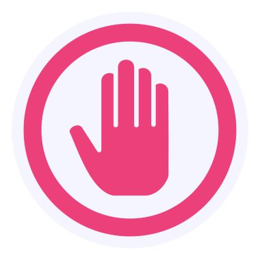 dur simgesi, vektör illüstrasyonu 