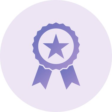 Rozet simgesi, vektör illüstrasyonu