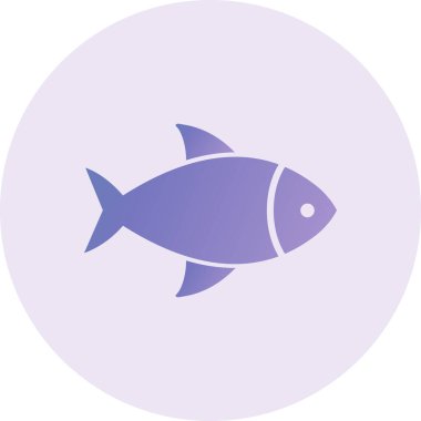 Balık Vektörü Kabartma Simgesi Tasarımı 