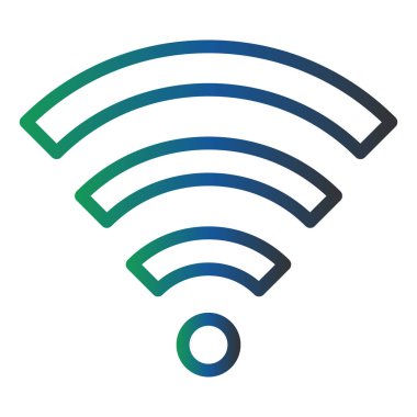 WIFI Vektör Kabartma Simgesi Tasarımı