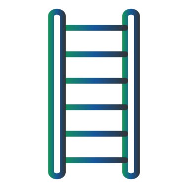 Merdiven Vektörü Kabartma Simgesi Tasarımı 