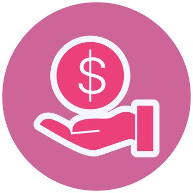 dollar symbol icon, vector illustration. Loan