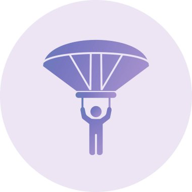 Paraglider simgesi vektör çizimi