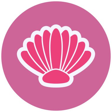 deniz kabuğu simge vektör çizim 