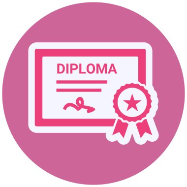 Graduation Diploma Vector Glyph Icon Design