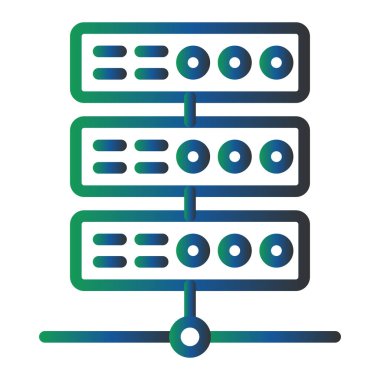 Sunucu. Web simgesi vektör illüstrasyonu