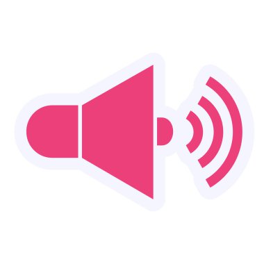 Ses simgesi vektör illüstrasyonu