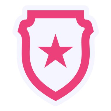 Kalkan. Web simgesi basit illüstrasyon