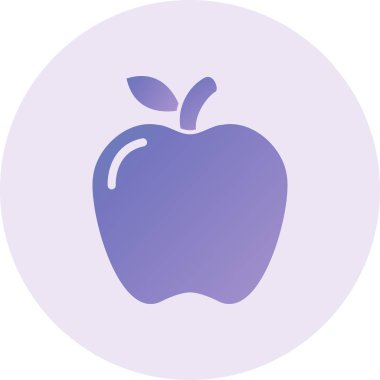 Elma. Web simgesi vektör illüstrasyonu