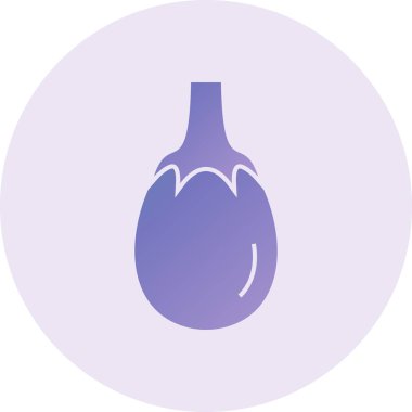 Patlıcan. Web simgesi basit illüstrasyon