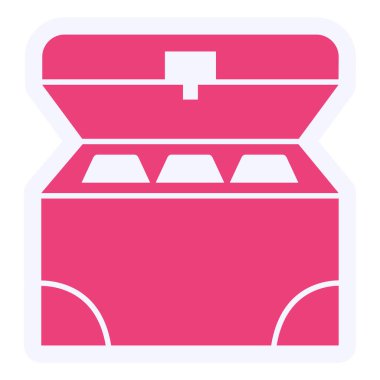 Madeni Para Sandığı. Web simgesi basit tasarım