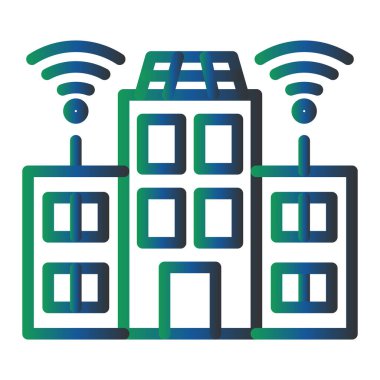 Akıllı şehir. Basit illüstrasyon