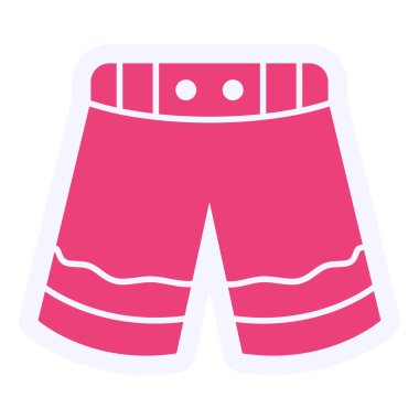 Şort. Web simgesi basit illüstrasyon