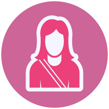 Post Woman Vector Glyph Icon Design