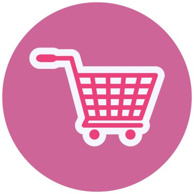 shopping cart icon, simple illustration