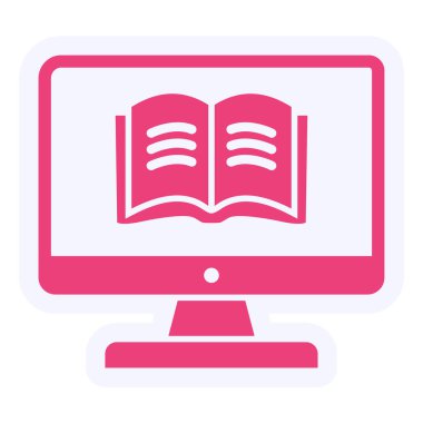 E-Learning Vector Glyph Icon Design