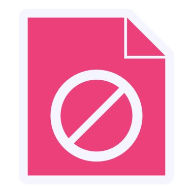 Unauthorized Documen Vector Glyph Icon Design