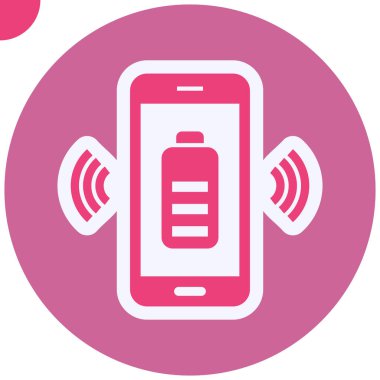 Kablosuz Yükleme Vektörü Kabartma Simgesi Tasarımı