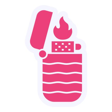 Yangın. Web simgesi basit illüstrasyon