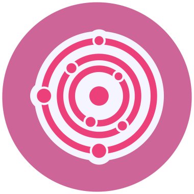 vector illustration of Solar System modern icon