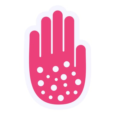 Alerji Vektörü Kabartma Simgesi Tasarımı