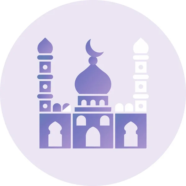 Moschee Web Ikone Vektor Illustration — Stockvektor