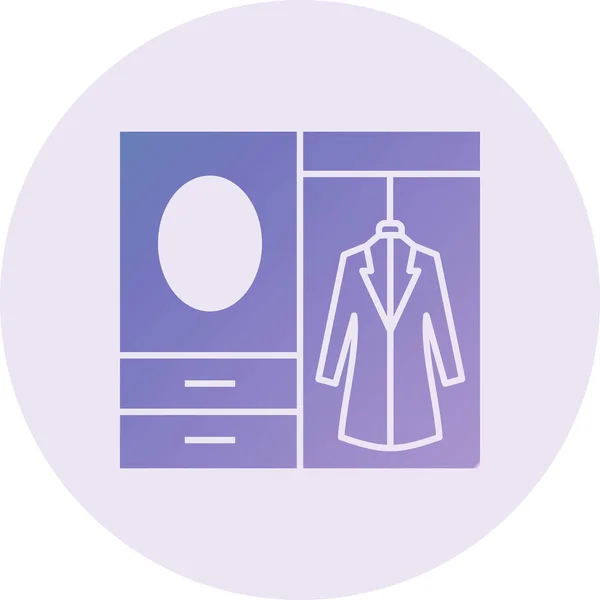 Closet Web Icon Vector Illustration — Vetor de Stock