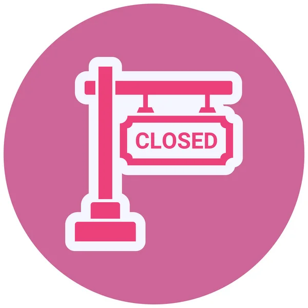 Closed Sign Illustration Web Icon Simple Icon — Vector de stock