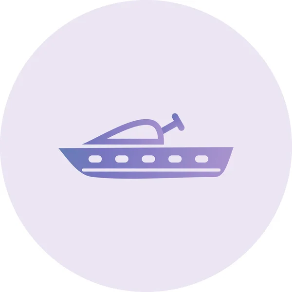 Vector Illustration Boat Icon — Stock Vector