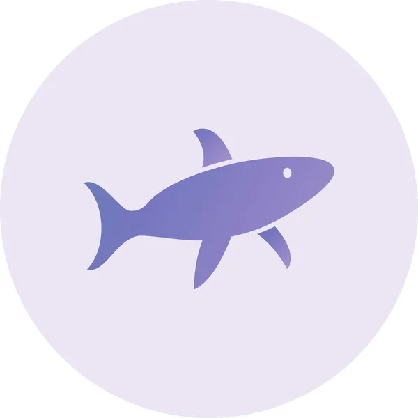 Shark Web Icon Vector Illustration — Stockvektor