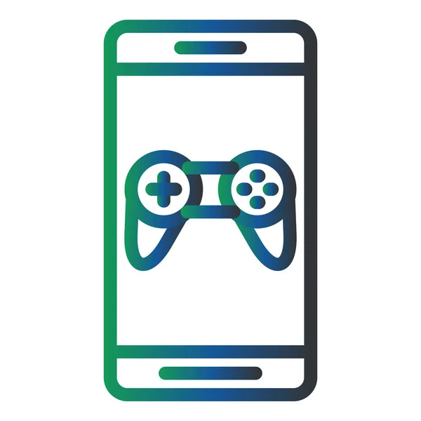 Mobile Game Vector Glyph Icon Design — Stock Vector