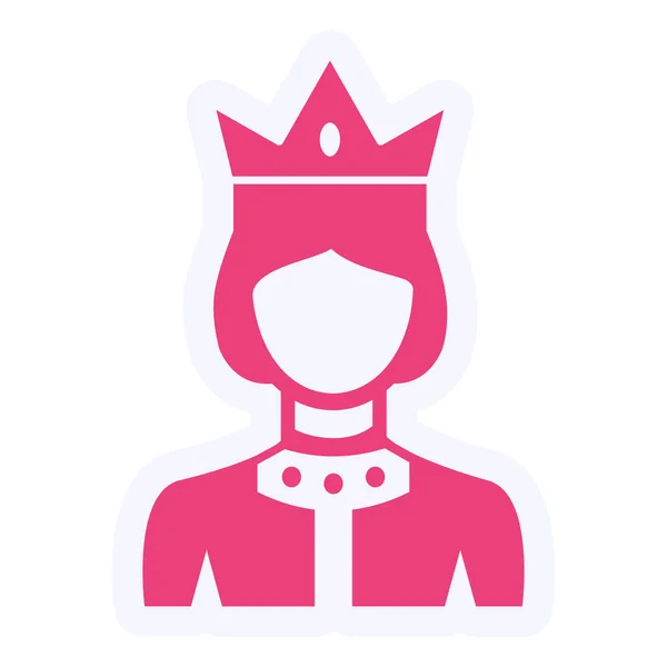 Queen Icon Vector Illustration — Vetor de Stock