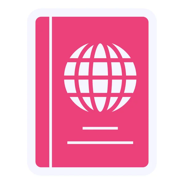 Passport Flat Icon Vector Illustration — Stock Vector